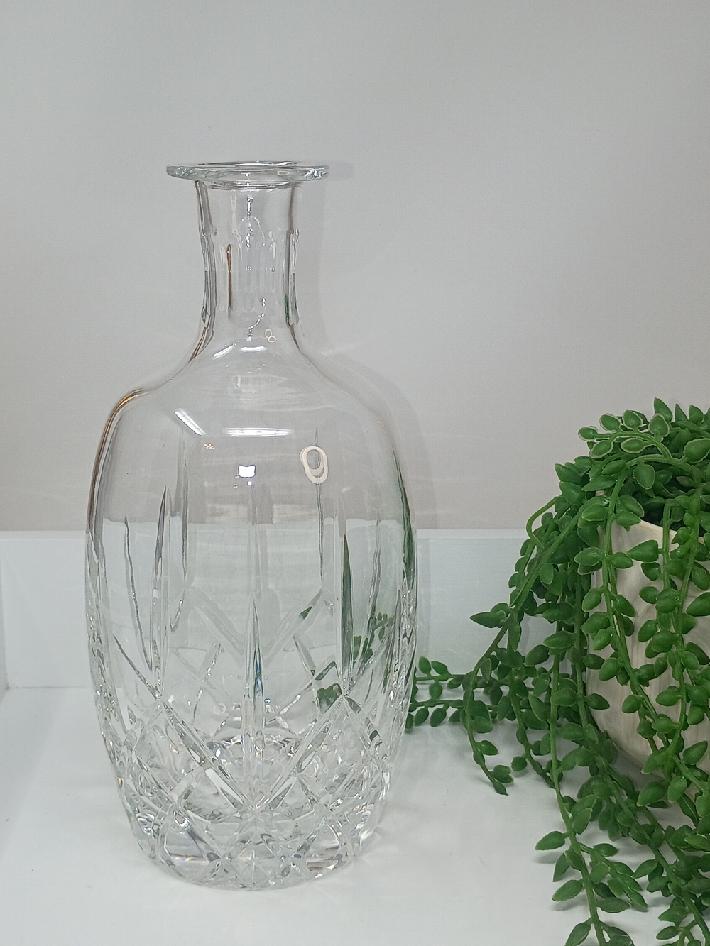 Clear Glass Cut Crystal Decorative Vase - Home Accents